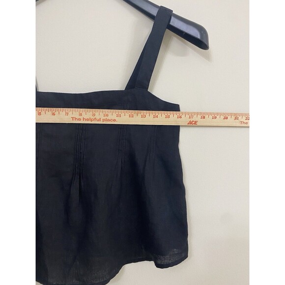 J. Crew Bow Back Linen Top Cropped Square Neck Flowy Lightweight NWT XS - Picture 8 of 10